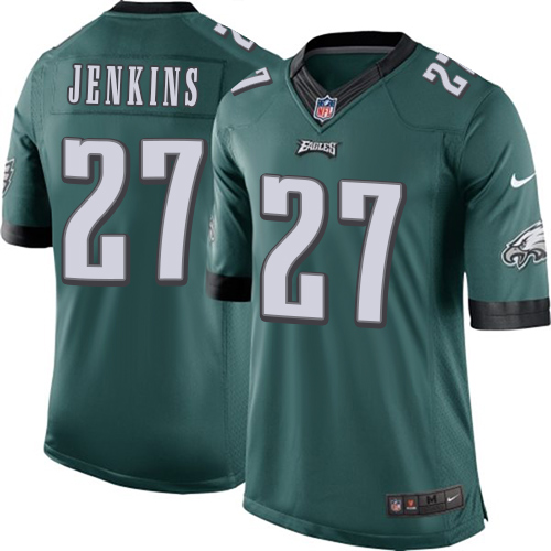 Men's Limited Malcolm Jenkins Nike Jersey Midnight Green Home - #27 NFL Philadelphia Eagles